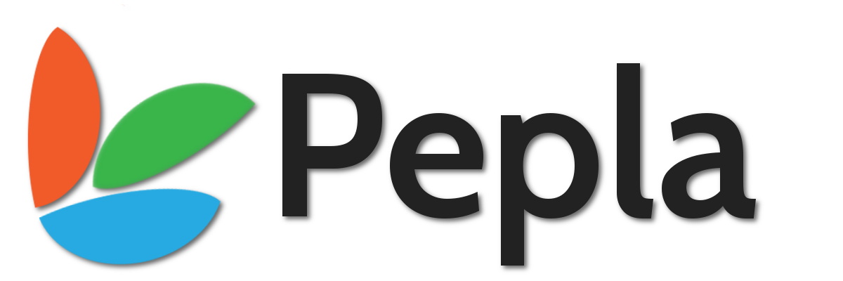 Pepla Logo with white background with shadow